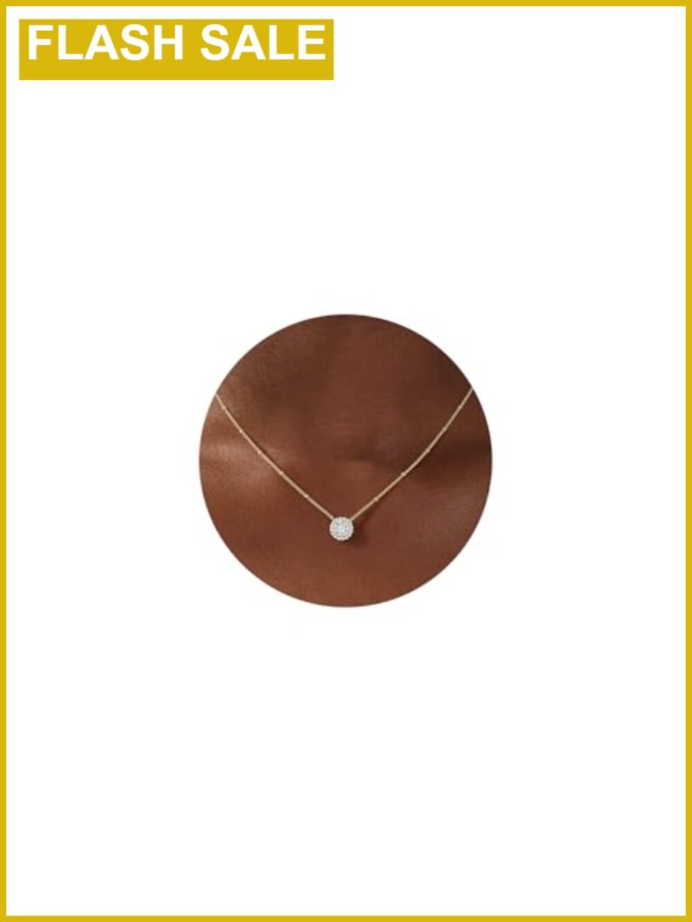 14K Gold Plated Cubic Zirconia Pendant Necklace